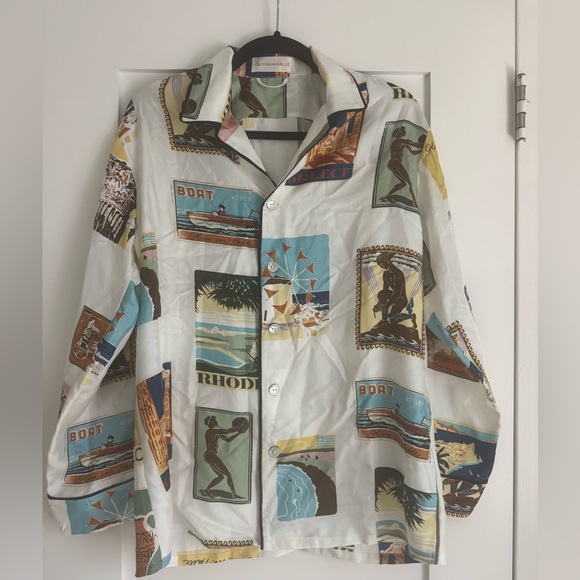 Olivia Von Halle Matching Set in Yves Greece Postcard print size XS - Picture 3 of 7